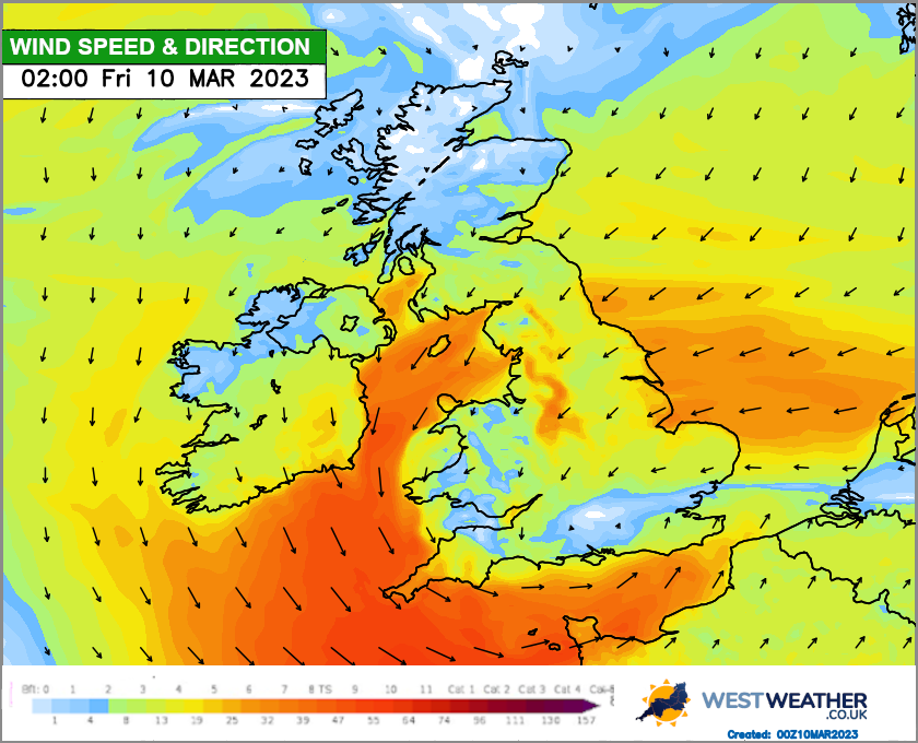 UK wind Chart GFS